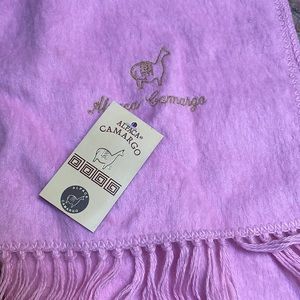 Pink Alpaca wool scarf